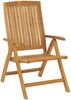 Gartenstühle 2er Set, Bistrostühl Verstellbar Massivholz Teak Bild 3