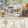 Etagenbett aus Holz, Baumhaus-Design mit Treppe & Stauraum, 96x256x205 cm, Weiß/Natur, ohne Matratze Bild 5