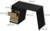 Schreibtisch Okaro Anthrazit/Eiche 105 x 50 cm mit 3 Schubladen Vicco Bild 2