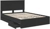 vidaXL Bettrahmen mit Schubladen Schwarz 160 x 200 cm Ingenieurs Holz 3409441 Bild 5