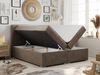 Boxspringbett mit 2 Bettkästen, Matratze und Topper, Polsterbett - ALLY - 140x200cm - Braun Velours - H4 Bild 2