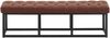 Sitzbank MEXICO - Stoff Braun 150x38x46 cm | Sitzbank Flur Sitzhocker Esszimmerbank Polsterbank Schlafzimmerbank Bild 2