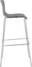 2er Set Barhocker TENAR - Kunststoff Grau 43x48x100 cm Silber | Barstuhl Mit Lehne Tresenhocker Tresenstuhl Kneipenhocker Kneipenstuhl Bild 4