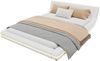 140*200cm Flachbett, Bodenbett, PU, LED-Umgebungslicht, weiß Bild 5