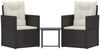 vidaXL 3-tlg. Garten-Lounge-Set mit Kissen Poly Rattan Schwarz 319192 Bild 2
