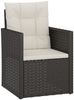 vidaXL 3-tlg. Garten-Lounge-Set mit Kissen Poly Rattan Schwarz 319192 Bild 3