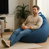AD.CON Sitzsack mit ECO Füllung, Marineblau, 120 x 120 x 60 350L, Styropor-Regranulat Bild 2