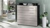 Vladon Sideboard Pavos V2, Kommode mit 4 Schubladen und Glasablage, Schwarz matt/Sandgrau Hochglanz (76 x 81 x 35 cm) Bild 2