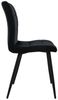 ML-DESIGN Stuhl Esszimmerstuhl mit Rückenlehne Polsterstuhl mit Metallbeine (4 St), Ergonomischer Stuhl Schwarz Samtbezug Wohnzimmerstuhl Küchenstuhl Bild 3