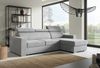 Ecksofa in L-Form NELA, L-förmige Eckcouch mit Schlaffunktion, ausziehbares Sofa, 1 Bettzeugbehälter, verstellbare Kopfstützen, (Monolith 84), 96 x 170 cm Bild 2
