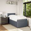 vidaXL Boxspringbett mit Matratze Dunkelgrau 90x200 cm Samt 3289951 Bild 4