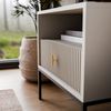 Lookway Nachttisch MIDNIGHT mit geriffelter Front auf Gestell, Breite 54 cm Bild 4