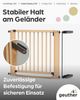 Geuther Treppenschutzgitter Easylock Flatstep Holz 71–133 cm, inkl. Zusatzklemme, ohne Bohren, Treppenschutzgitter Bild 4