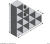 Raumteilerregal >MEGA 2< in Sandeiche Dekor - 138,5x143,5x33cm (BxHxT) Bild 3