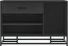 vidaXL Schuhbank Schwarz 80x40x53,5 cm Holzwerkstoff und Metall 849224 Bild 4
