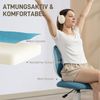 Bürostuhl mit Netzrückenlehne & C-Rückenstütze, höhenverstellbar 53x59,5x81-89 cm, Blau Bild 3
