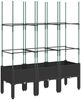 vidaXL Pflanzkübel mit Rankgitter Schwarz 120x40x142,5 cm PP 367958 Bild 5