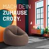 Lumaland 'Interior Line' 2-in-1 Sitzsack, Runder Komfort für drinnen, 300l, 120 x 80 x 75 cm, Braun Bild 3