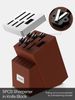 FOHERE Messerblock Set 14tlg. Edelstahl Profi Küchenmesser Rotbraun Bild 2