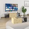 FMD Möbel 'Slide 3' TV-Board, melaminharzbeschichtete Spanplatte, Artisan Oak / schwarz perl, 195 x 49 x 40 cm Bild 2
