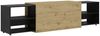 FMD Möbel 'Slide 3' TV-Board, melaminharzbeschichtete Spanplatte, Artisan Oak / schwarz perl, 195 x 49 x 40 cm Bild 3