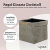 Lycce faltbare Aufbewahrungsbox - Cord, passend für Kallax Regal, abnehmbarer Bezug, robust, formstabil Taupe 31x33x33cm Bild 5