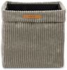 Lycce faltbare Aufbewahrungsbox - Cord, passend für Kallax Regal, abnehmbarer Bezug, robust, formstabil Taupe 31x33x33cm Bild 3