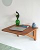 Ragaba Wandklapptisch, MDF furniert & Beine aus Eschen-Massivholz, 60x100 cm, Eichenbeize Bild 2