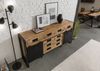 Sideboard Mango 195x45x90 natur klar lackiert / Metall schwarz BLACKBURN #109 Bild 2