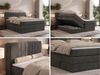 Boxspringbett INERO KING, 7 -Zonen-Multipocket-Matratze H4 und Topper T25, zwei Bettkästen, Doppelbett, Stauraum - 180x200 - Dunkelgrau Velvet Bild 2