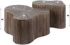 KAWOLA Couchtisch INKA Set 2-tlg. Teakholz braun Kleeblatt-Form 38 x 60 x 77 cm Bild 4