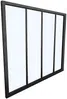 Vente-unique - BAYVIEW Innenglaswand MetallGlas Schwarz - B 60 cm x H 130 cm x L 150 cm Bild 4