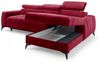 Ecksofa Schlafsofa Sofa AGNESA XS Stoff Salvador Weinrot Ottomane Rechts Bild 3
