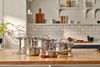 RESTO Kitchenware Kochtopf Libra, Topf energiesparend und spülmaschinenfest, Edelstahl 18/10 (1-tlg), Induktion, für alle Herdarten geeignet mit hitzebeständigem Glasdeckel Bild 2