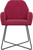 vidaXL Esszimmerstühle 4 pcs Samt (V) Weinrot 55 x 50 x 84 cm 3428377 Bild 3