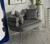 Dmora 2-Sitzer festes Sofa Casier, lineares Sofa, Sofa für Wohnzimmer, Lineare Stoffstruktur, 133x68 h69 cm, Grau und Silber Bild 2