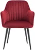 Vente-unique - ELEANA Stuhl SamtStoff Rot - B 59 cm x H 82 cm x L 58 cm Bild 2