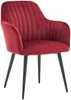 Vente-unique - ELEANA Stuhl SamtStoff Rot - B 59 cm x H 82 cm x L 58 cm Bild 3