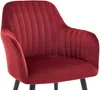 Vente-unique - ELEANA Stuhl SamtStoff Rot - B 59 cm x H 82 cm x L 58 cm Bild 4