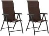 vidaXL Gartenstühle 2 Stk. Klappbar Braun Poly Rattan 4007138 Bild 2