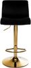 CLP Barhocker Hover Samtbezug höhenverstellbar drehbar mit Rückenlehne,schwarz Metall gold Bild 5