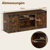 TV Schrank mit 2 Schiebetüren & Verstellbaren Regalen TV-Ständer für bis 70" Fernseher Lowboard Bild 2