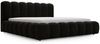 GRAINGOLD Averia Polsterbett 140x200, Doppelbett mit Kopfteil, Bettkasten, Velour-Stoff, Schwarz Bild 2