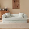 Schlafsofa in Beige mit Veloursbezug, Kaltschaum und modularer Funktion für 1 Person,59 x 195 x 89 cm Bild 3
