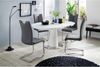 Esszimmerstuhl >Kerrin< (2-er Set) in grau aus Echtleder - 45x102x58cm (BxHxT) Bild 5