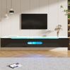 TV-Schrank 180x35x30 cm, Schwarz-Weiß Hochglanz, mit app-gesteuerter LED-Beleuchtung Bild 3