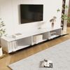 TV-Schrank 180x35x30 cm, Schwarz-Weiß Hochglanz, mit app-gesteuerter LED-Beleuchtung Bild 5
