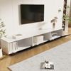 TV-Schrank 180x35x30 cm, Schwarz-Weiß Hochglanz, mit app-gesteuerter LED-Beleuchtung Bild 5