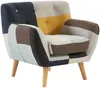 Vente-unique - SERTI Sessel Stoff multicolour - B 80,5 cm x H 81 cm x L 88 cm Bild 4