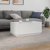 vidaXL Couchtisch mit LED-Leuchten Weiß 90x50x40 cm 839875 Bild 4